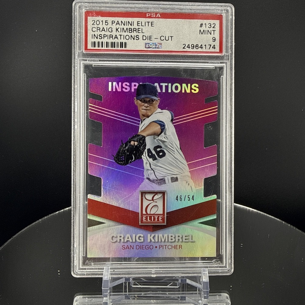2015 Panini Elite Inspirations‎ Die-Cut 46/54 Craig Kimbrel #132 PSA 9